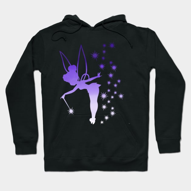 Purple Tinkerbell Ombre Sillhouette Hoodie by ijsw